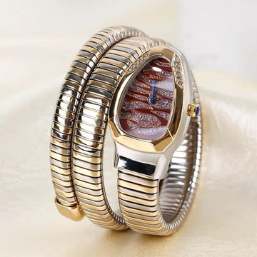 Unique Top Quality Snake Shape Creative Design Pattern Dial Women's Watches Quartz Ladies Watch Fashion Wristwatches